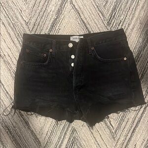 Agolde Parker Cutoff Jean Denim Shorts Black Size 27